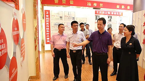 自治區黨委組織部組織六處處長(cháng)梁燕海一行到百裕集團調研黨建工作